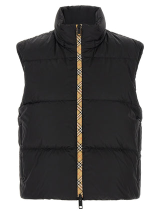 Black Polyamide Sleeveless Jacket