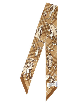 Beige Satin Foulard