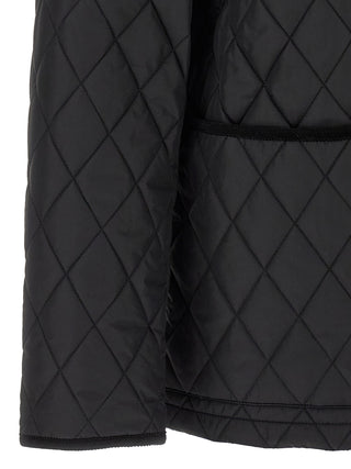 Black Polyamide Full-Length Jacket