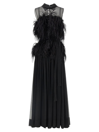 Black Silk Long Dress