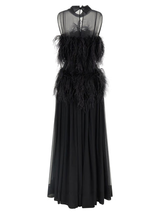 Black Silk Long Dress