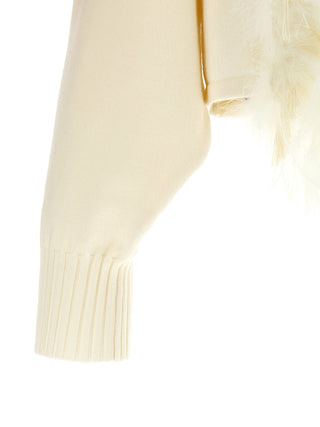 White Virgin Wool Cardigan