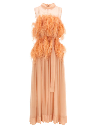 Multicolor Silk Long Dress