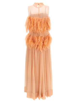 Multicolor Silk Long Dress