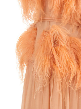 Multicolor Silk Long Dress