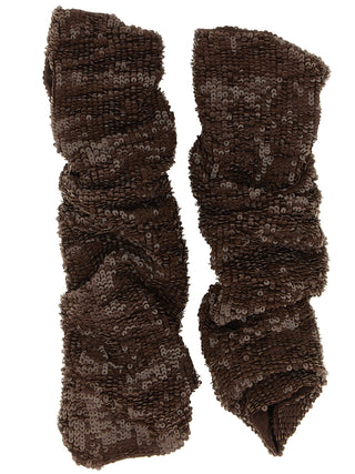 Brown Polyamide Gloves