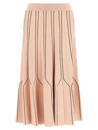 Multicolor Viscose Midi Skirt