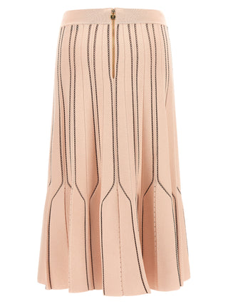 Multicolor Viscose Midi Skirt
