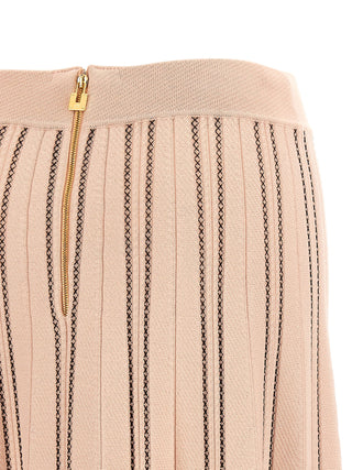 Multicolor Viscose Midi Skirt