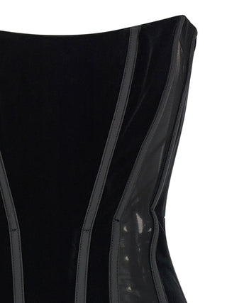 Black Polyester Short Dress