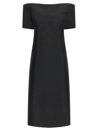Black Silk Midi Dress
