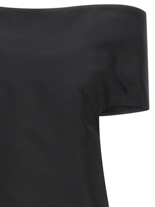 Black Silk Midi Dress