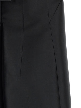 Black Silk Midi Dress
