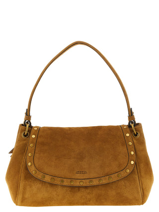 Beige Calfskin Shoulder Bag