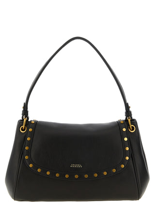 Black Lamb Leather Shoulder Bag