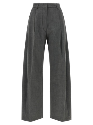 Gray Polyester Dress Pants