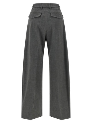 Gray Polyester Dress Pants