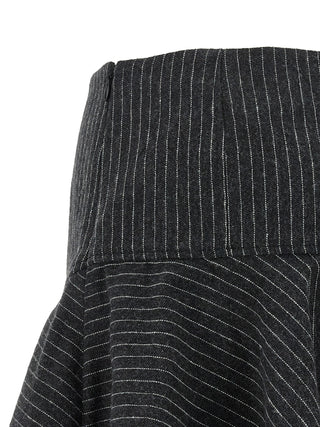 Gray Polyester Long Skirt