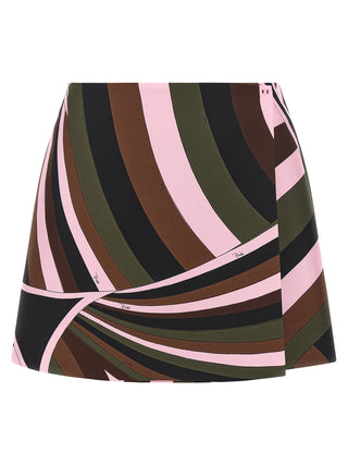 Multicolor Silk Long Skirt