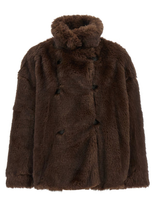 Brown Polyester Coat