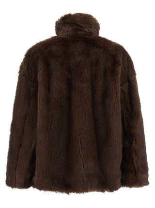 Brown Polyester Coat