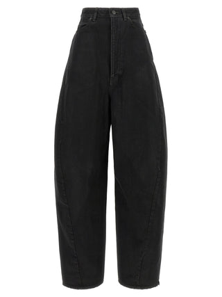 Black Cotton High-Waisted Jean