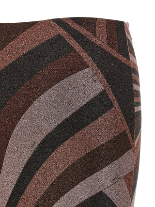 Bordeaux Polyamide Midi Skirt