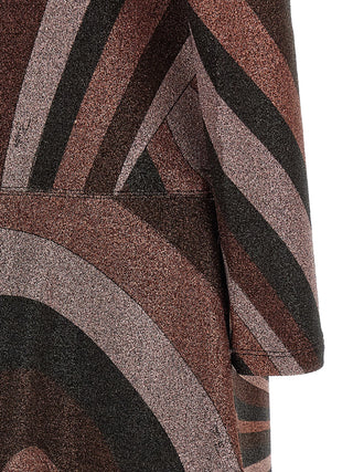Bordeaux Polyamide Midi Dress
