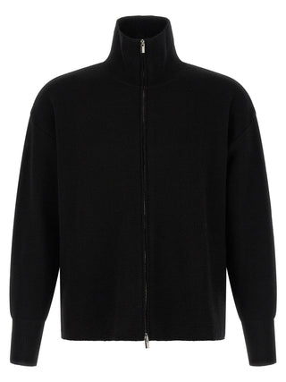 Black Virgin Wool Cardigan