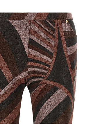 Bordeaux Polyamide Flared Pants