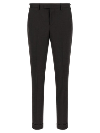 Brown Virgin Wool Dress Pants