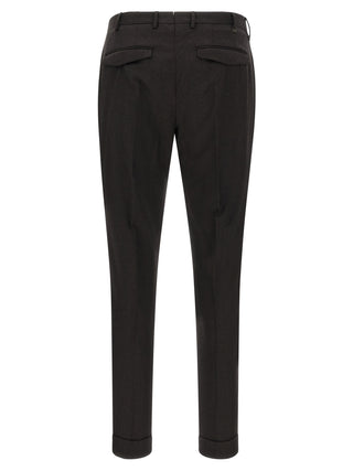 Brown Virgin Wool Dress Pants