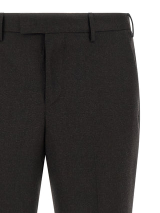 Brown Virgin Wool Dress Pants