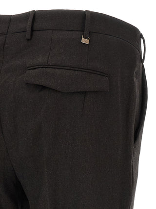 Brown Virgin Wool Dress Pants