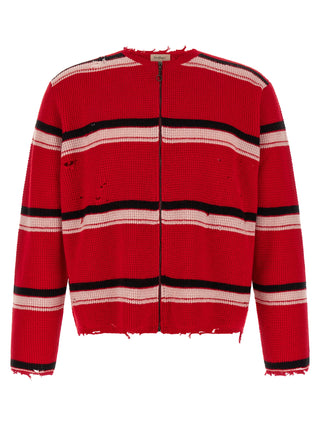 Red Wool Cardigan