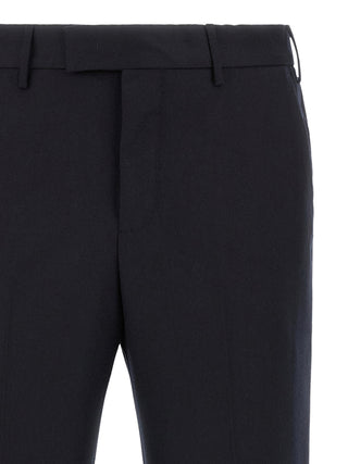 Blue Virgin Wool Dress Pants