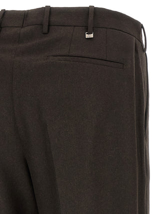 Brown Virgin Wool Dress Pants