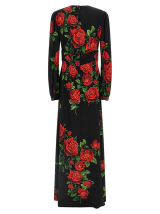 Red Silk Long Dress