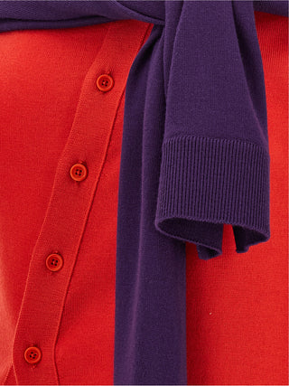 Red Wool Sleeveles T-Shirt