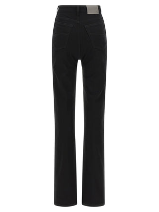 Black Elastane High-Waisted Jean