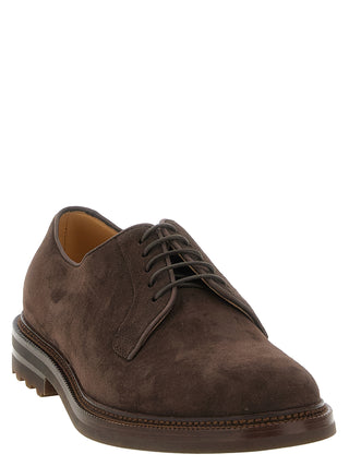 Brown Calfskin Oxfords And Derbies
