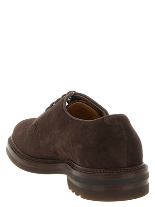 Brown Calfskin Oxfords And Derbies