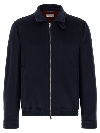 Blue Virgin Wool Bomber