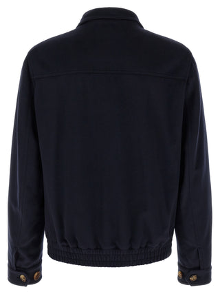 Blue Virgin Wool Bomber