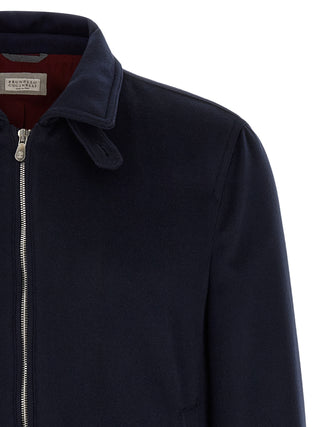 Blue Virgin Wool Bomber