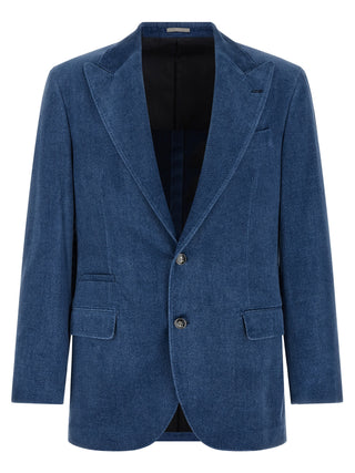 Blue Cotton Blazer