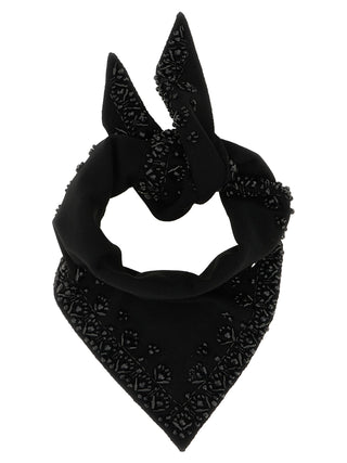 Black Wool Foulard