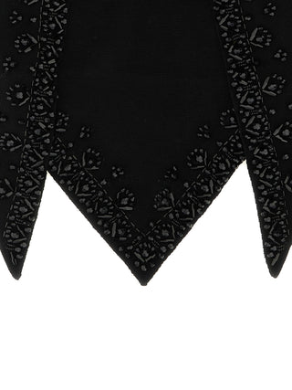 Black Wool Foulard