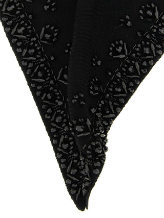 Black Wool Foulard