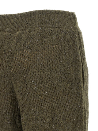 Bicolor Nylon Casual Pants